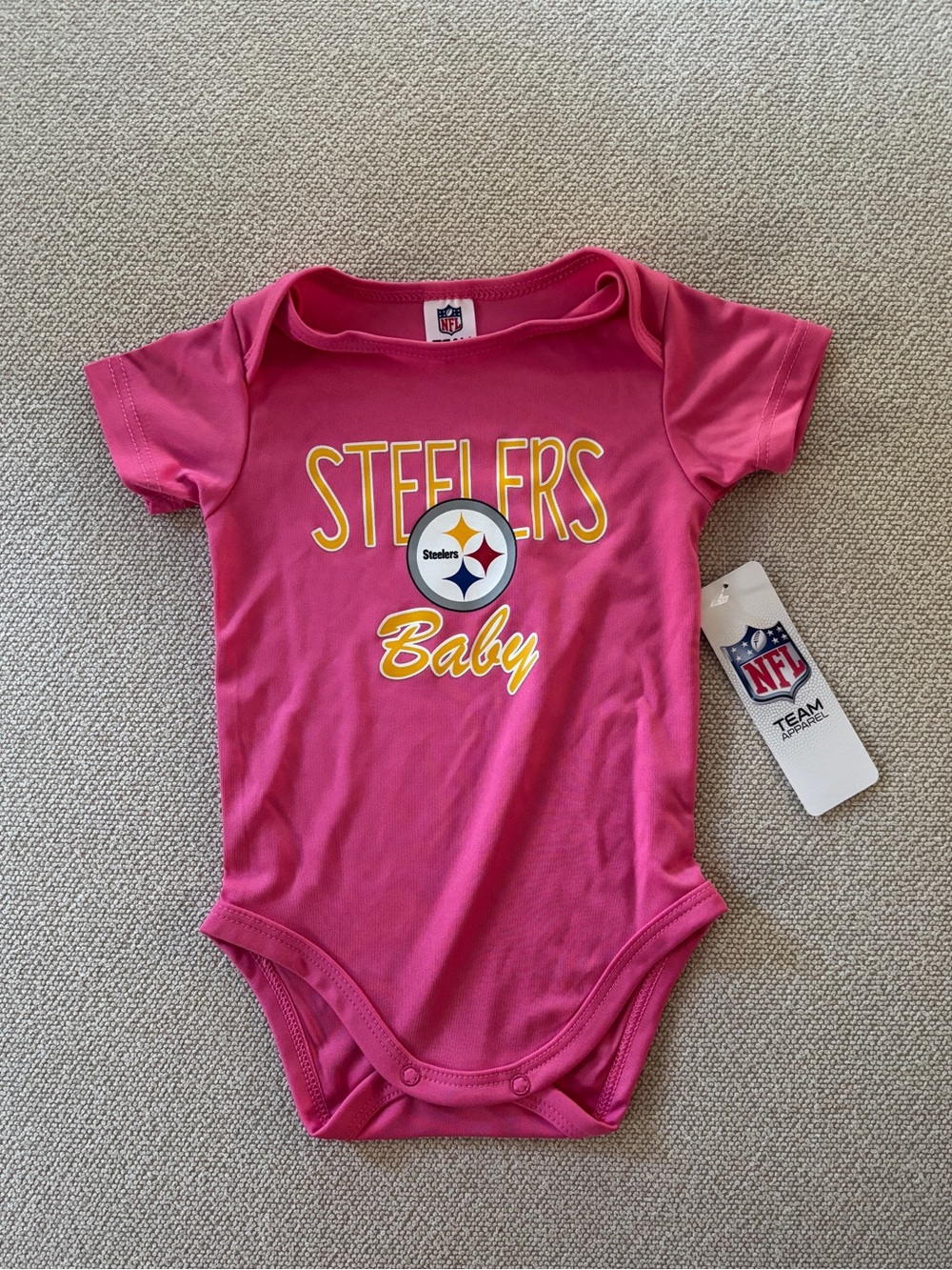 Steelers NFL Baby Girl Pink Onesie 3-6 Months